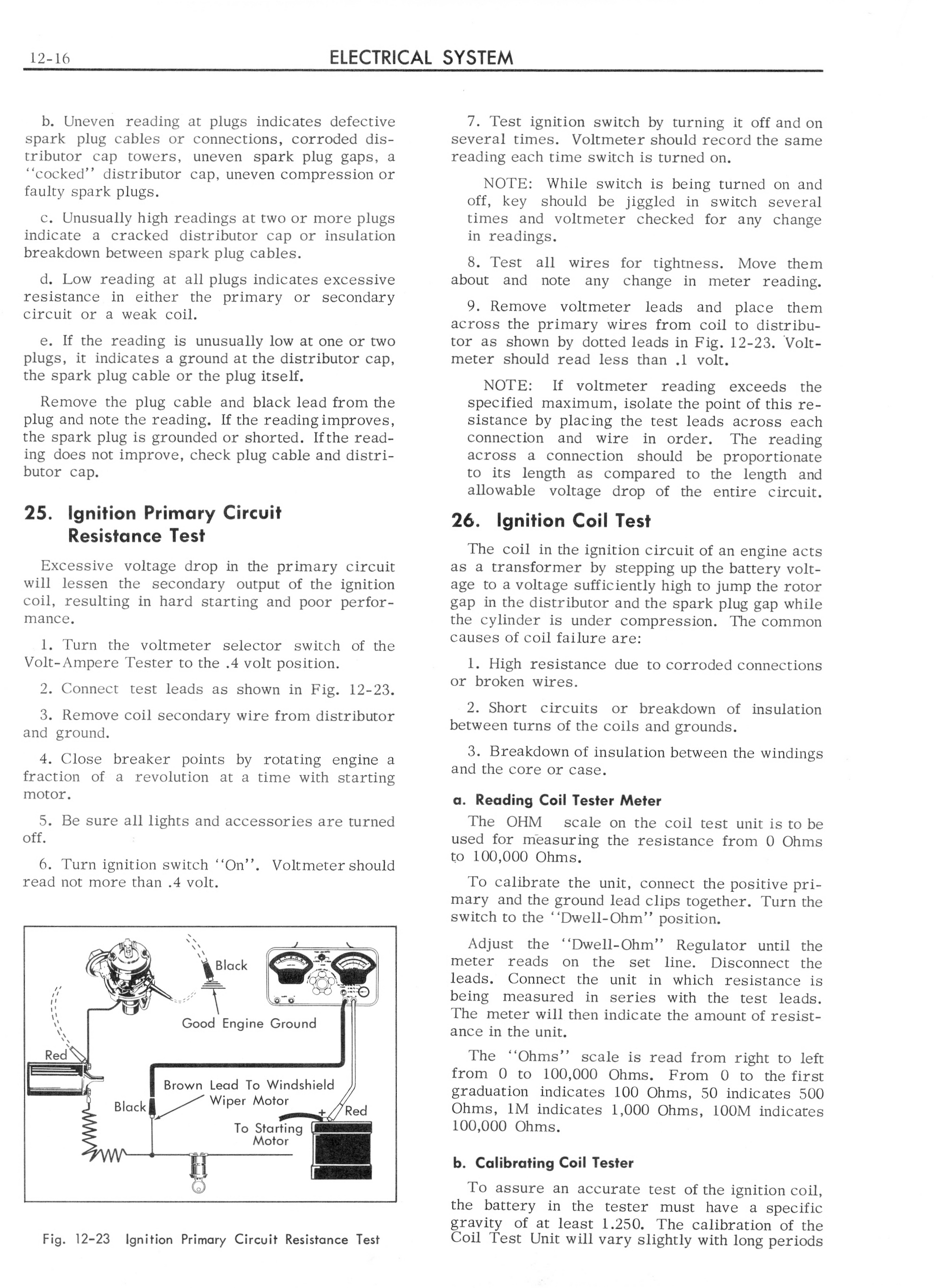 1962 Cadillac Shop Manual Electrical Page 16 of 62